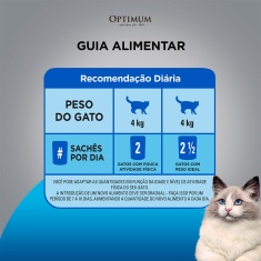 Ração Umida Optimum Sachê para Gatos Adultos Castrados Sabor Frango 85 g