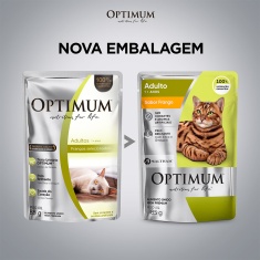 Ração Úmida Optimum Sachê para Gatos Adultos Frango 85 g