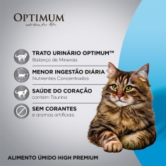 Ração Úmida Optimum Sachê para Gatos Adultos Manutenção de Peso Frango 85 g
