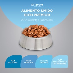 Ração Úmida Optimum Sachê para Gatos Adultos Manutenção de Peso Frango 85 g