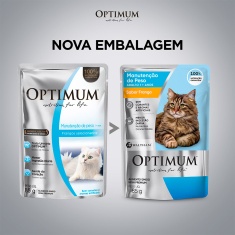 Ração Úmida Optimum Sachê para Gatos Adultos Manutenção de Peso Frango 85 g