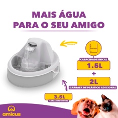 Fonte Aqua Flow Amicus para Cães e Gatos Branca