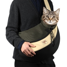 Bolsa de Transporte Up4You Canguru Lateral Bege para Cães e Gatos