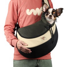 Bolsa de Transporte Up4You Canguru Lateral Bege para Cães e Gatos