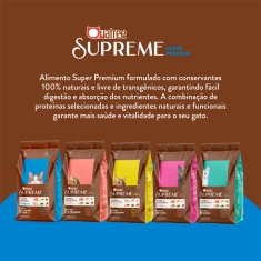 Ração Quatree Supreme para Gatos Sênior +7 Sabor Salmão e Frango 10,1 kg
