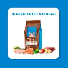 Ração Quatree Supreme para Gatos Sênior +7 Sabor Salmão e Frango 10,1 kg