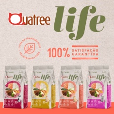 Ração Quatree Life para Gatos Castrados Sabor Salmão e Arroz