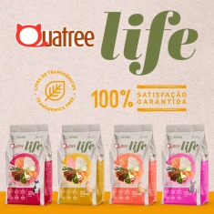 Ração Quatree Life para Gatos Castrados Sabor Frango e Arroz