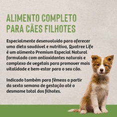 Ração Quatree Life para Cães Filhotes de Porte Médio e Grande Sabor Frango e Arroz
