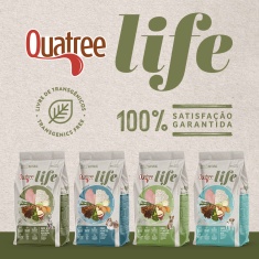 Ração Quatree Life para Cães Adultos de Raças Médias e Grandes Sabor Frango e Arroz