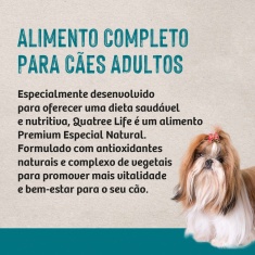 Ração Quatree Life para Cães Adultos de Porte Pequeno Sabor Frango e Arroz