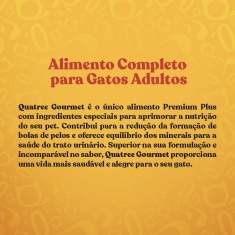 Ração Quatree Gourmet para Gatos Adultos Sabor Carne