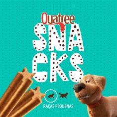 Snack Quatree Stiks Saúde Oral para Cães de Porte Pequeno Sabor Menta 60g