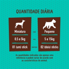 Snack Quatree Stiks Saúde Oral para Cães de Porte Pequeno Sabor Menta 60g