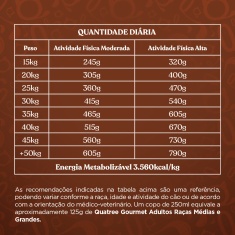 Ração Quatree Gourmet para Cães Adultos Porte Médio e Grande Sabor Mix de Carnes