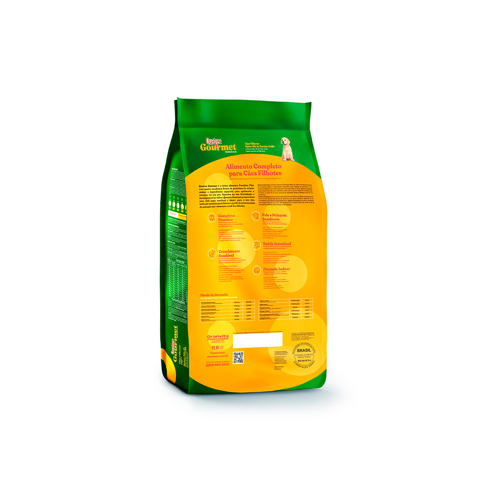 Ração Quatree Gourmet para Cães Filhotes Sabor Mix de Carnes e Leite