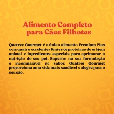 Ração Quatree Gourmet para Cães Filhotes Sabor Mix de Carnes e Leite