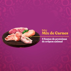 Ração Quatree Gourmet para Gatos Adultos Castrados Sabor Mix de Carnes