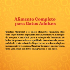 Ração Quatree Gourmet para Gatos Adultos Sabor Mix de Carnes