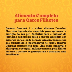 Ração Quatree Gourmet para Gatos Filhotes Sabor Carne e Leite