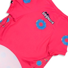 Roupa Dognerd Donuts Rosa com UV50 para Cães