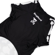 Roupa Dognerd Esqueleto com UV50 Preta para Cães