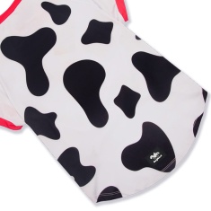 Roupa Dognerd Pela Vaquinha com UV50 Preto e Branco para Cães