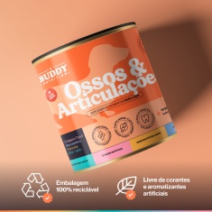 Suplemento Alimentar Buddy Nutrition Ossos & Articulações Sabor Carne para Cães - 60 Tabletes