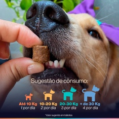 Suplemento Alimentar Buddy Nutrition Tranquilo & Calmo Sabor Carne Suína para Cães - 60 Tabletes