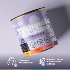 Suplemento Alimentar Buddy Nutrition Tranquilo & Calmo Sabor Carne Suína para Cães - 60 Tabletes