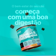 Suplemento Alimentar Buddy Nutrition Digestão & Flora Intestinal Sabor Carne Suína para Cães - 60 Tabletes