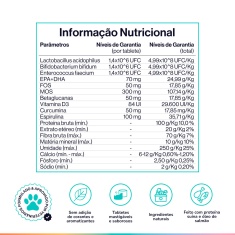 Suplemento Alimentar Buddy Nutrition Digestão & Flora Intestinal Sabor Carne Suína para Cães - 60 Tabletes
