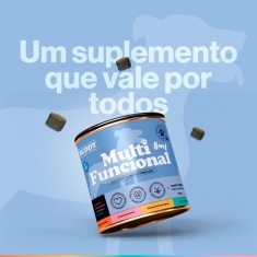 Suplemento Alimentar Buddy Nutrition Multi Funcional 8 em 1 Sabor Carne para Cães - 60 Tabletes