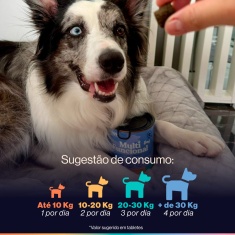 Suplemento Alimentar Buddy Nutrition Multi Funcional 8 em 1 Sabor Carne para Cães - 60 Tabletes
