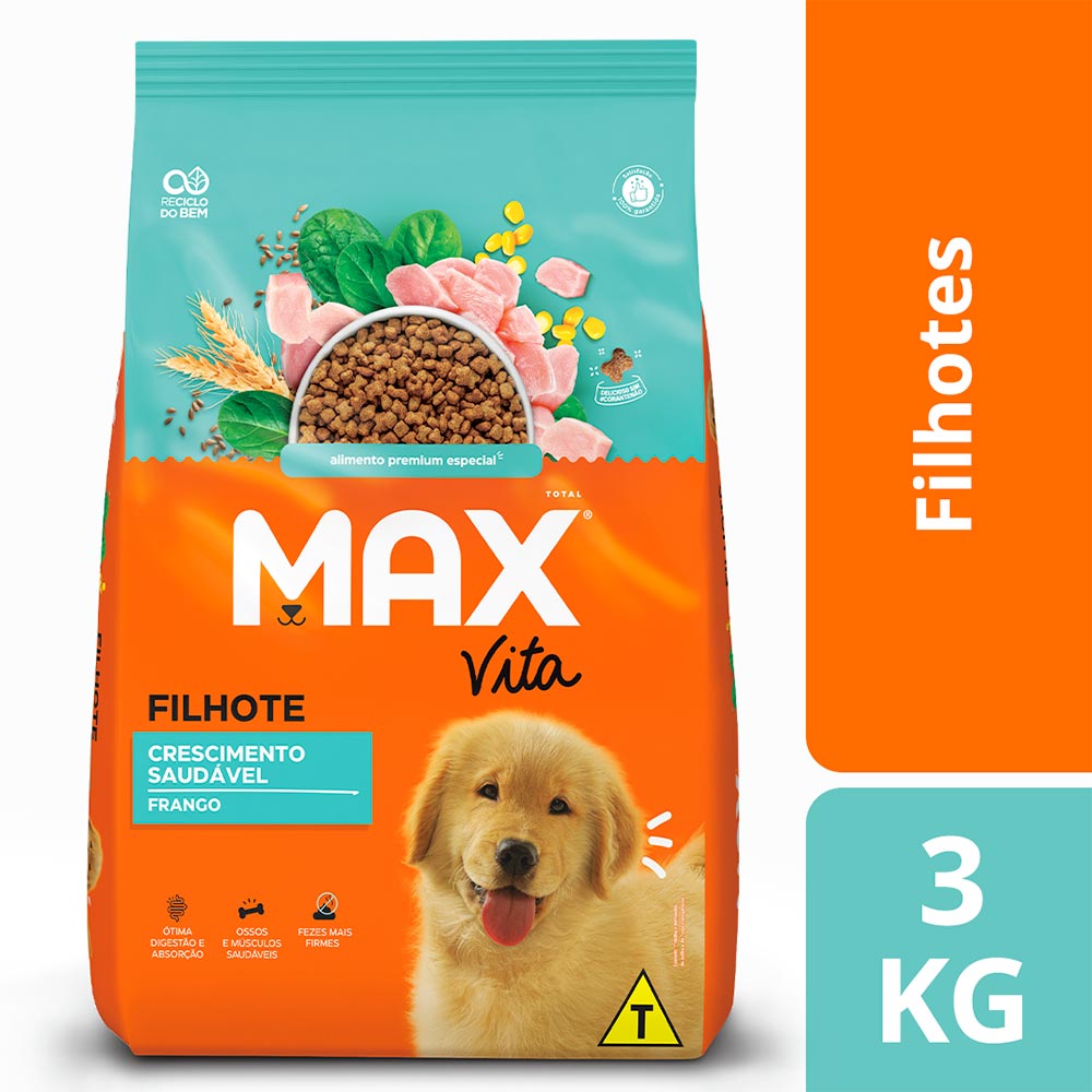 Ração Max Vita para Cães Filhotes Sabor Frango