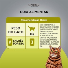 Ração Úmida Optimum Sachê para Gatos Adulto Sabor Carne 85 g