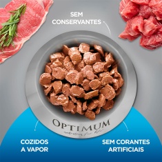 Ração Úmida Optimum Sachê para Gatos Adultos Castrados Sabor Carne 85g