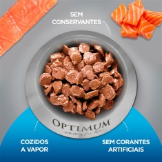 Ração Úmida Optimum Sachê para Gatos Adultos Castrados Sabor Salmão 85g