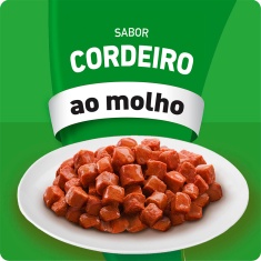 Ração Umida KiteKat Sachê para Gatos Adultos Sabor Cordeiro ao Molho 70g