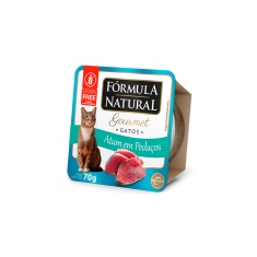 Ração Úmida Fórmula Natural Fresh Meat Gourmet para Gatos Adultos Sabor Atum em Pedaços 70 g