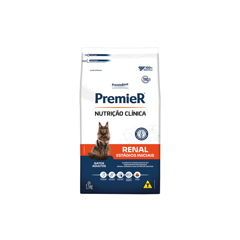 Ração Premier Nutrição Clínica Renal Estágios Iniciais para Gatos 1,5 kg