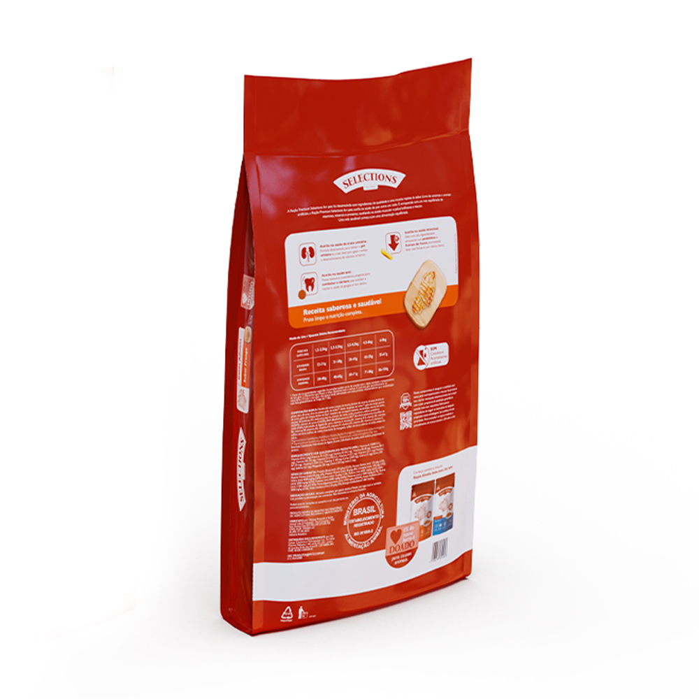 Ração Selections For Pet para Gatos Adultos Sabor Frango