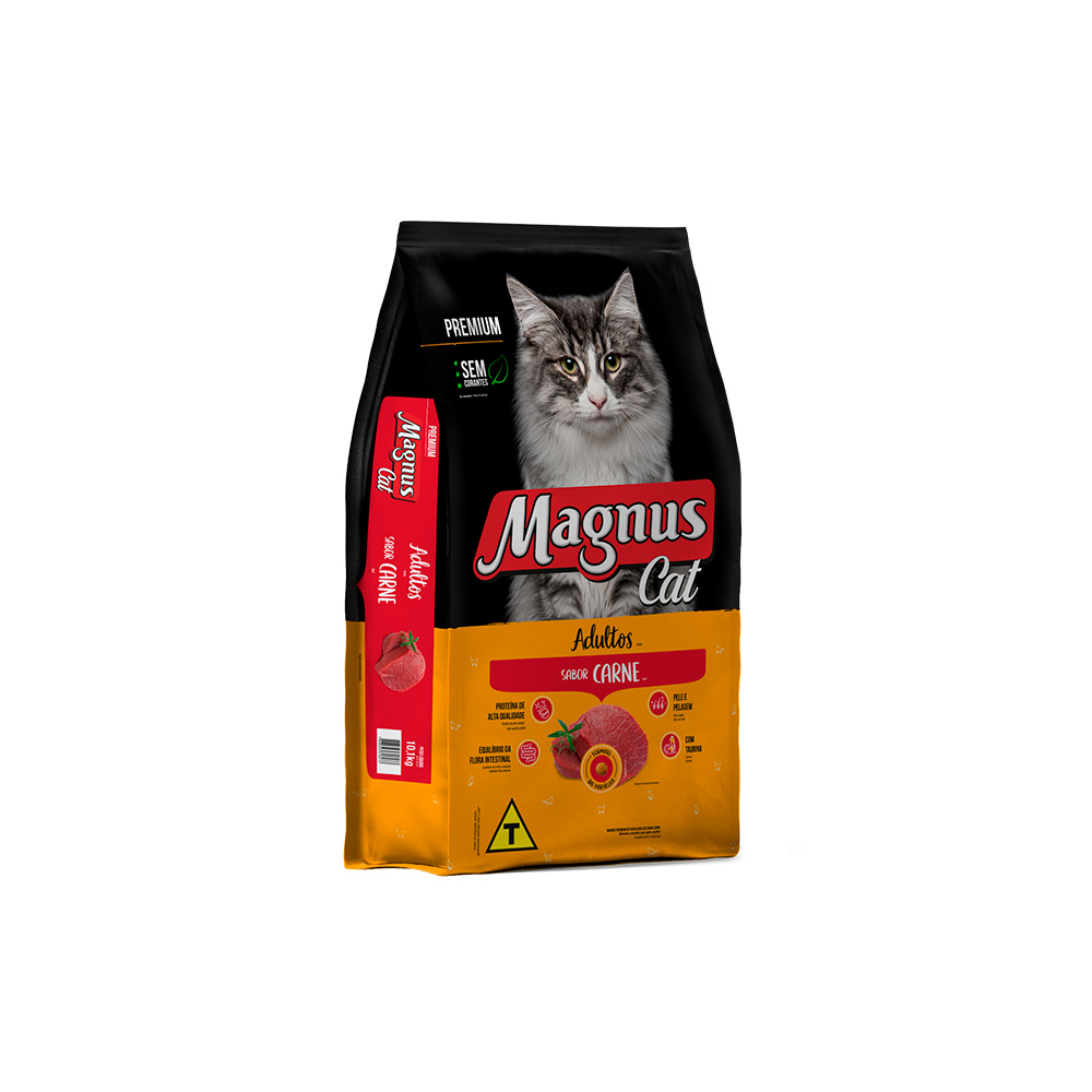 Ração Magnus Sabor Carne para Gatos Adultos