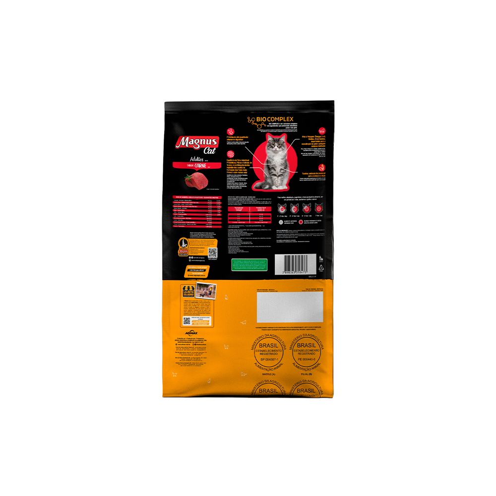 Ração Magnus Sabor Carne para Gatos Adultos