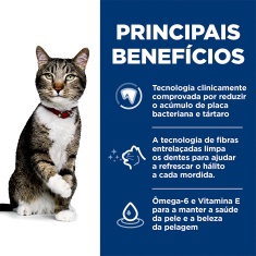 Ração Seca Hill's Science Diet Saúde Dental para Gatos Adultos Sabor Frango 1.5kg
