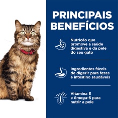 Ração Seca Hill's Science Diet Pele Sensível para Gatos Adultos Sabor Frango 1.5kg