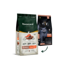 Ração Bionatural Prime para Gatos Filhotes Sabor Salmão, Maracujá, Cranberry e Aveia 20 kg