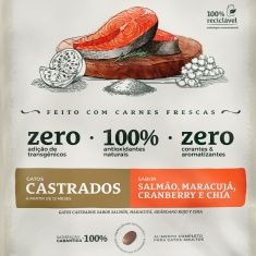 Ração Bionatural Prime para Gatos Castrados Sabor Salmão 1,5 kg