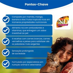 Ração Farmina N&D Tropical Selection para Gatos Filhotes Sabor Suíno, Cereais e Frutas Tropicais