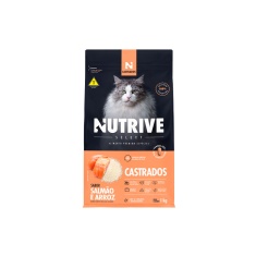 Ração Nutrive Select para Gatos Castrados Sabor Salmão e Arroz